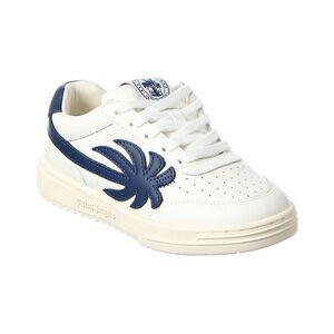 Palm Angels Palm Beach University Leather Sneaker, White